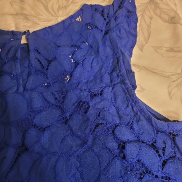 Monteau Blue Lace Tank Top - Picture 3 of 4
